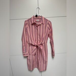 Calvin Klein Multicolor Striped Shirt Dress. Size 2.